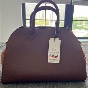 Divina Firenze Brown Leather Handbag